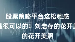 股票策略平台这松驰感还是很可以的！刘浩存的花开美照